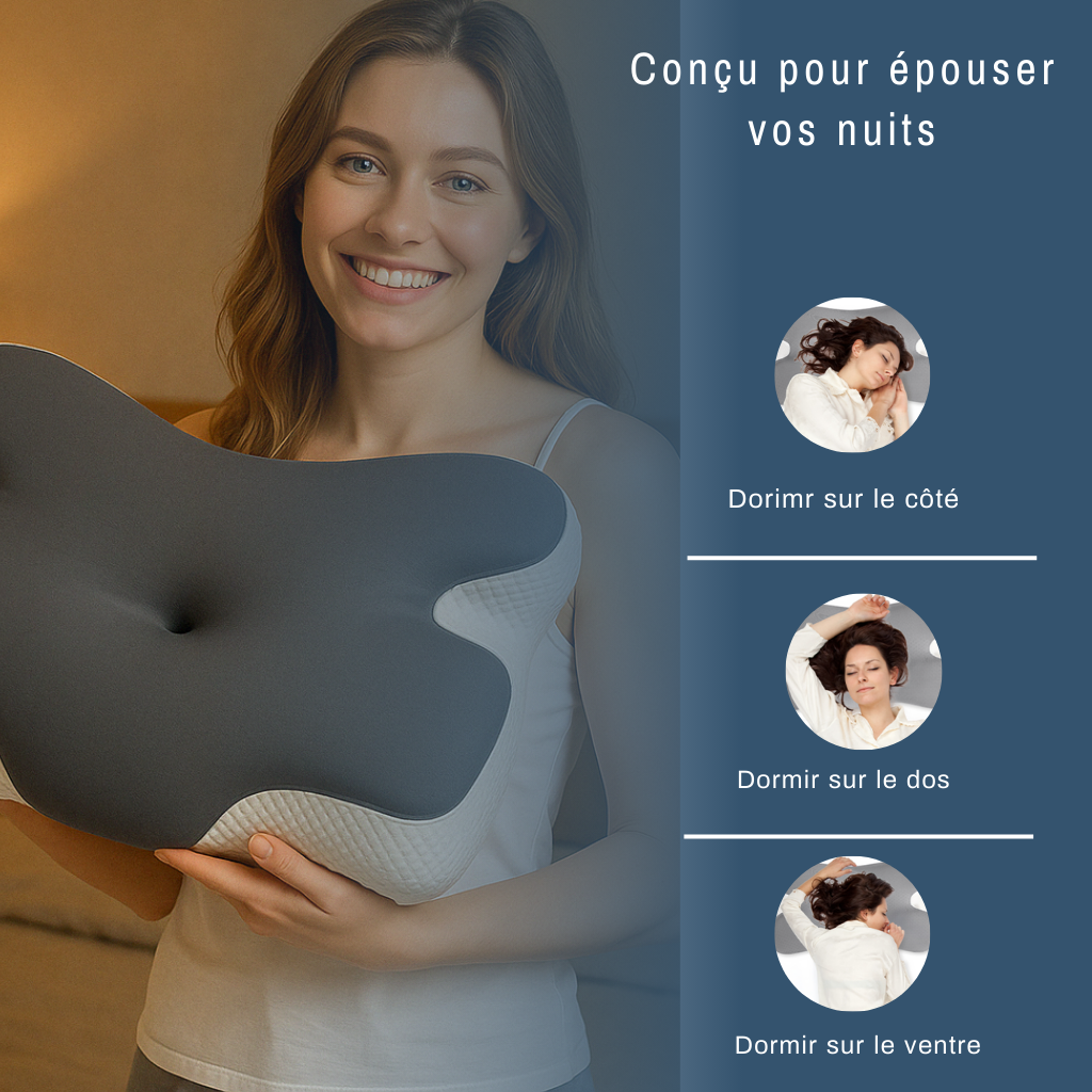 Oreiller ergonomique cervical - Sérénia